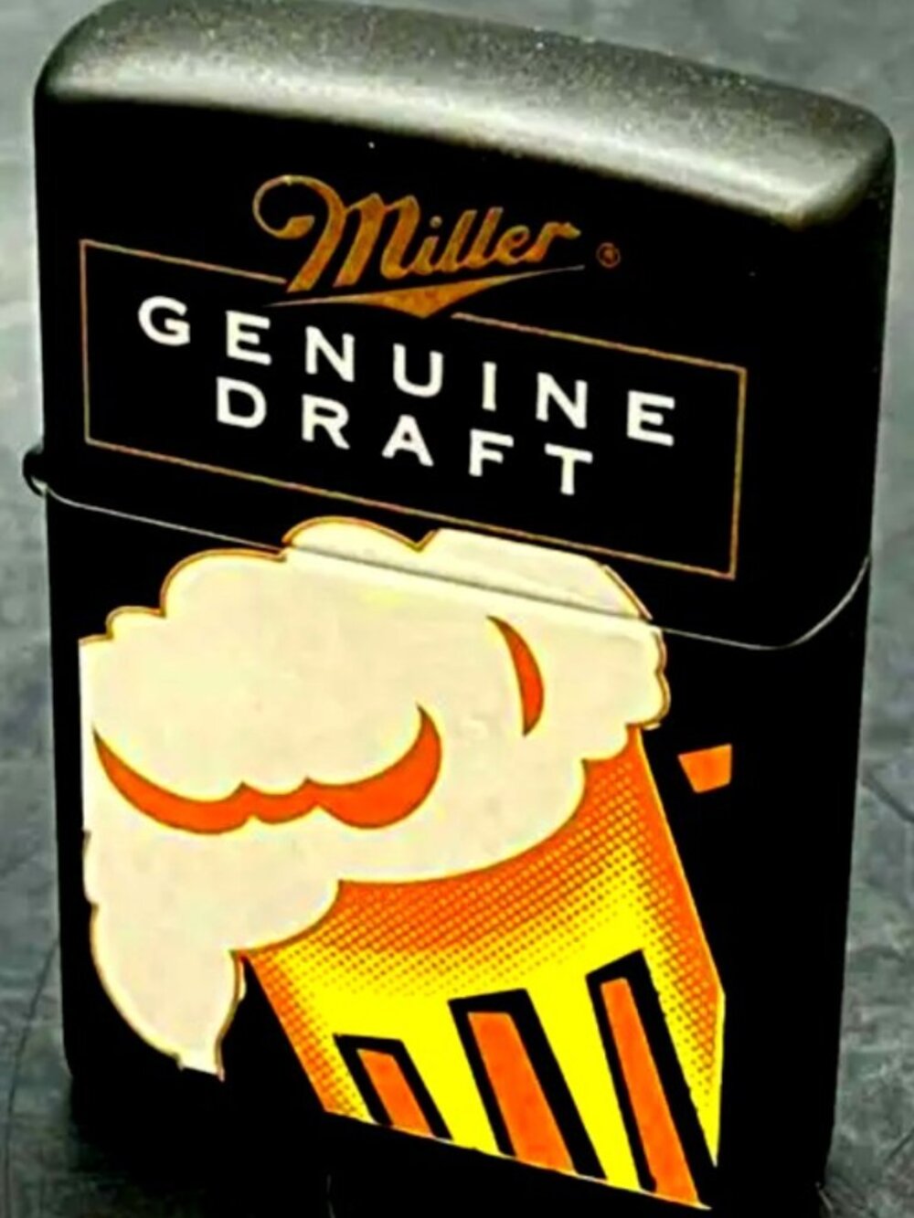 MGD Black Zippo Lighter W/Fitted Zippo Butane Insert